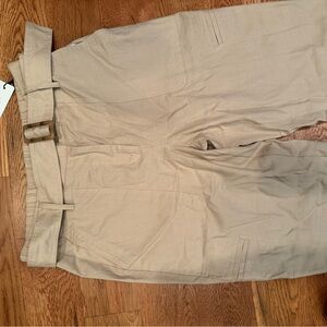 Rachel Zoe Tan Trouser capris with Wooden Buckle